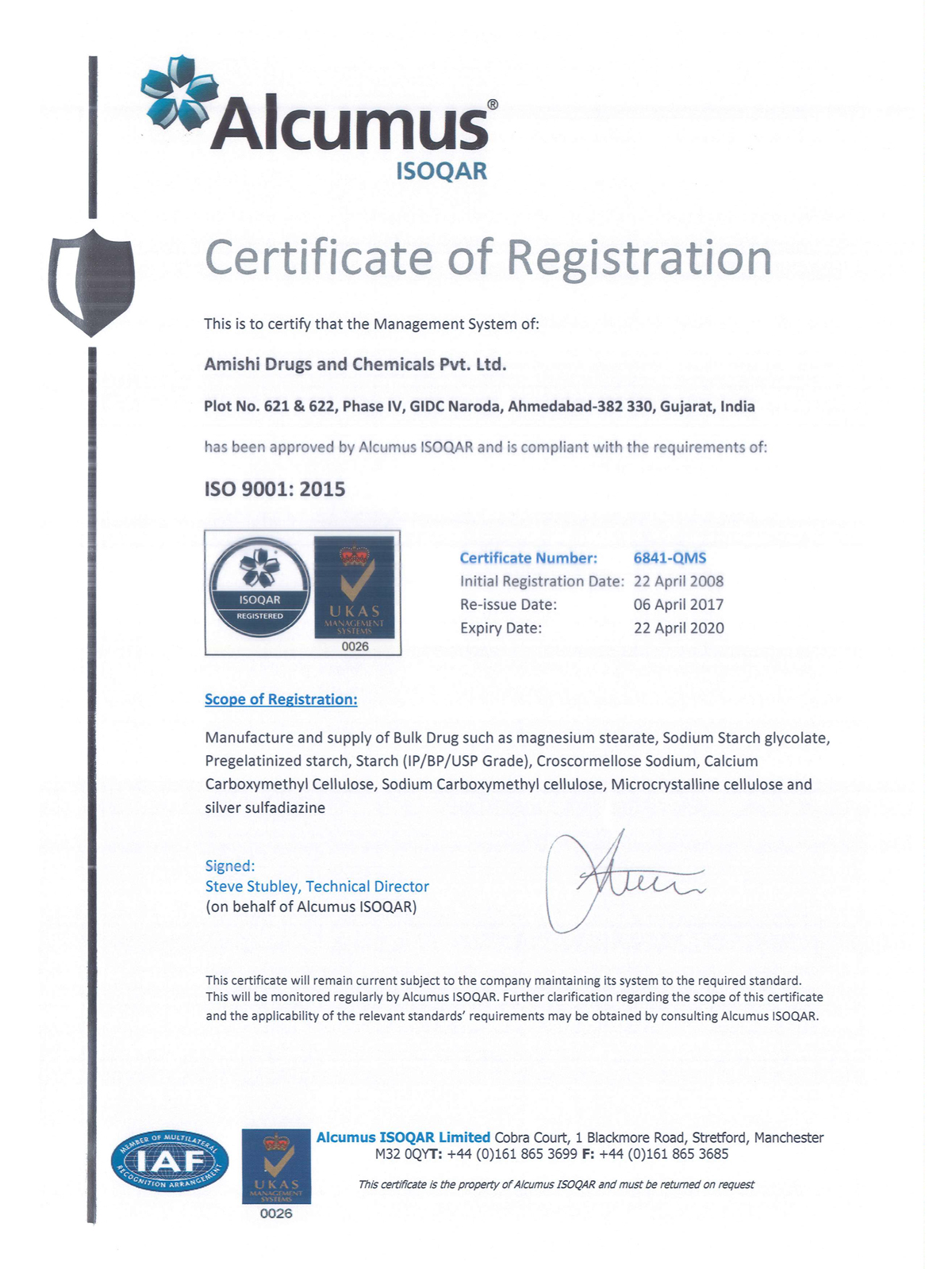 amishi certificates