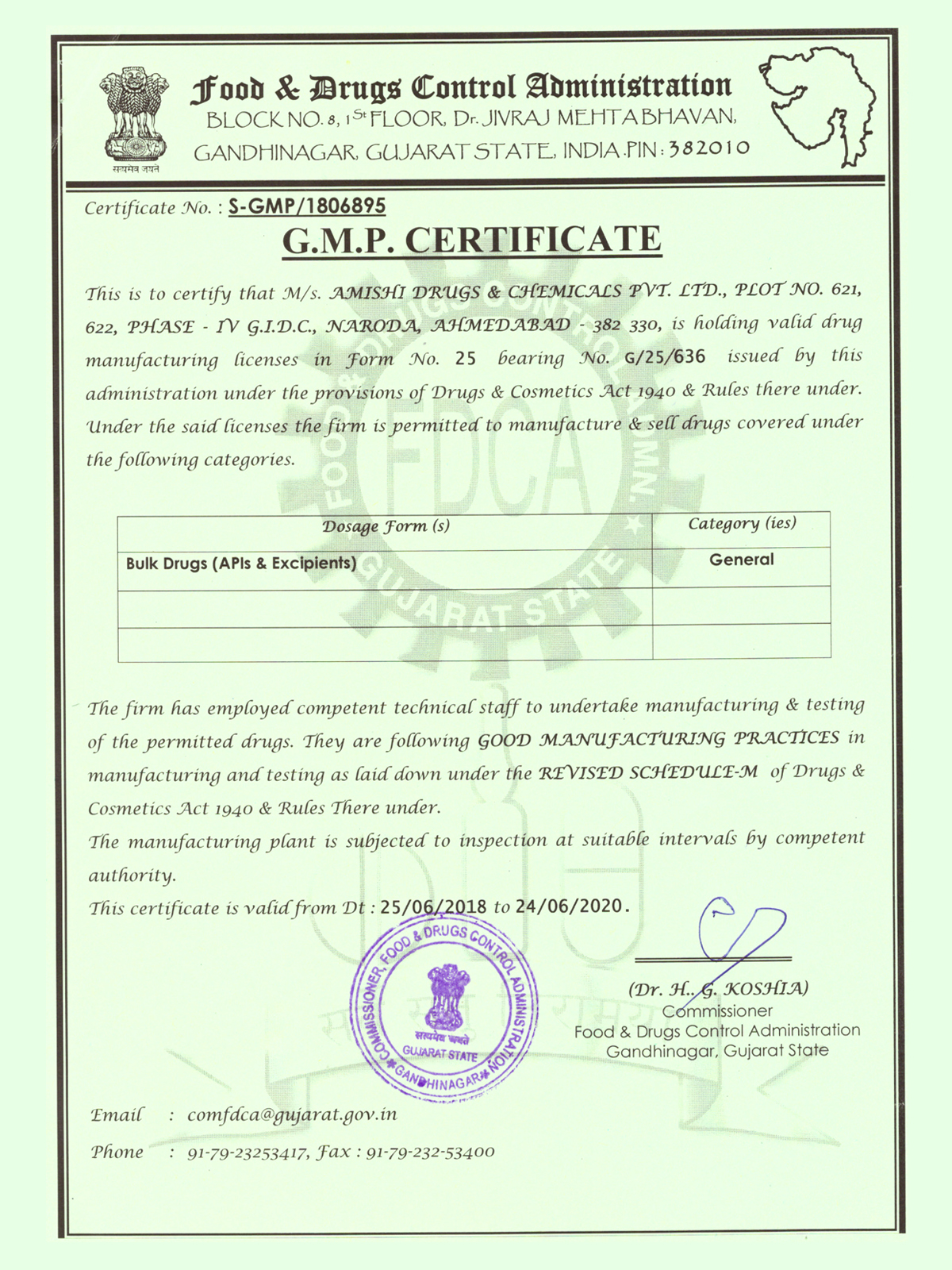 amishi certificates